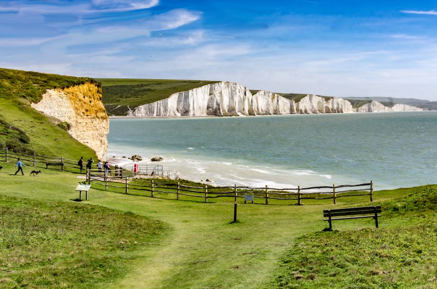 Seaford Head has the best views of the Seven Sisters